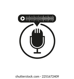 microphone icon sound. Vector illustration.
