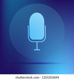 Microphone icon with sound waves. Voice assistant concept. Vector illustration.