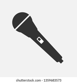 Microphone Icon. Speak, Sing, Communication or Vocal Illustration As A Simple Vector Sign & Trendy Symbol for Design and Websites, Presentation or Mobile Application.