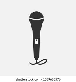 Microphone Icon. Speak, Sing, Communication or Vocal Illustration As A Simple Vector Sign & Trendy Symbol for Design and Websites, Presentation or Mobile Application.