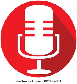 Microphone icon. Speaker symbol.  Flat design style. Vector EPS 10.
