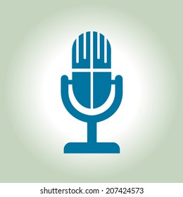 Microphone icon. Speaker symbol. Live music sign. Flat design style. Vector EPS 10.