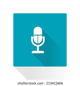 Microphone icon. Speaker symbol. Live music sign. Flat design style. Vector EPS 10.