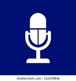 Microphone icon. Speaker symbol. Live music sign. Flat design style. Vector EPS 10.