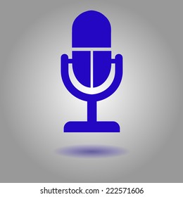 Microphone icon. Speaker symbol. Live music sign. Flat design style. Vector EPS 10.