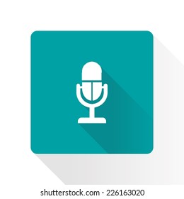 Microphone icon. Speaker symbol. Live music sign. Flat design style. Vector EPS 10.
