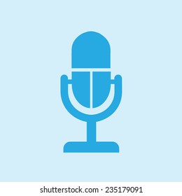 Microphone icon. Speaker symbol. Live music sign. Flat design style. Vector EPS 10.