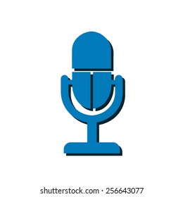 Microphone icon. Speaker symbol. Live music sign. Flat design style. Vector EPS 10.