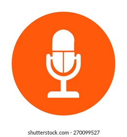 Microphone icon. Speaker symbol. Live music sign. Flat design style. Vector EPS 10.