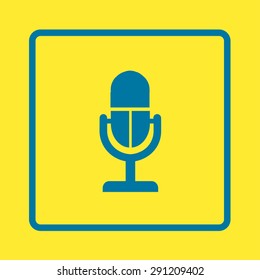 Microphone icon. Speaker symbol. Live music sign. Flat design style. Vector EPS 10.