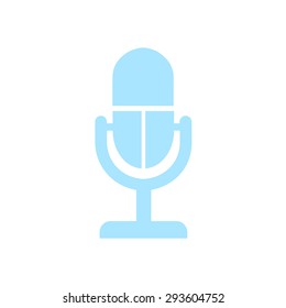 Microphone icon. Speaker symbol. Live music sign. Flat design style. Vector EPS 10.