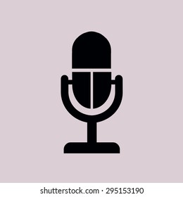 Microphone icon. Speaker symbol. Live music sign. Flat design style. Vector EPS 10.