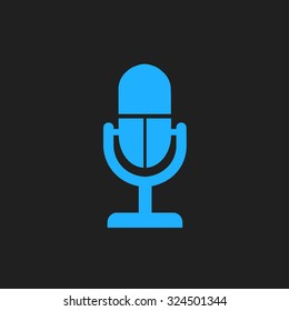 Microphone icon. Speaker symbol. Live music sign. Flat design style. Vector EPS 10.