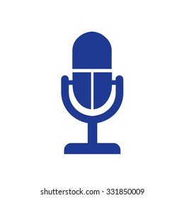 Microphone icon. Speaker symbol. Live music sign. Flat design style. Vector EPS 10.