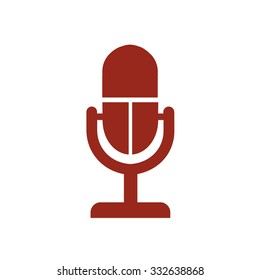 Microphone icon. Speaker symbol. Live music sign. Flat design style. Vector EPS 10.