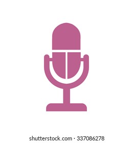 Microphone icon. Speaker symbol. Live music sign. Flat design style. Vector EPS 10.