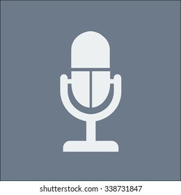 Microphone icon. Speaker symbol. Live music sign. Flat design style. Vector EPS 10.