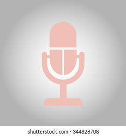 Microphone icon. Speaker symbol. Live music sign. Flat design style. Vector EPS 10.