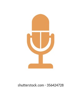 Microphone icon. Speaker symbol. Live music sign. Flat design style. Vector EPS 10.