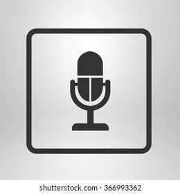 Microphone icon. Speaker symbol. Live music sign. Flat design style. Vector EPS 10.