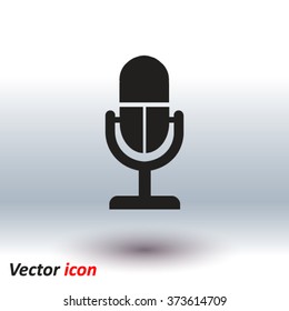 Microphone icon. Speaker symbol. Live music sign. Flat design style. Vector EPS 10.