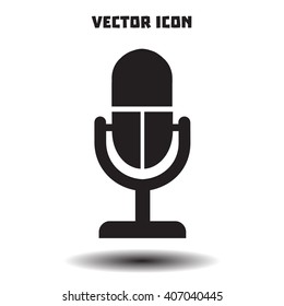 Microphone icon. Speaker symbol. Live music sign. Flat design style. Vector EPS 10.