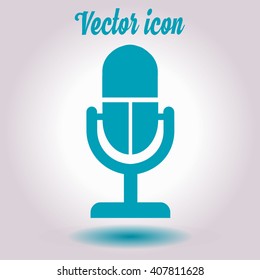 Microphone icon. Speaker symbol. Live music sign. Flat design style. Vector EPS 10.