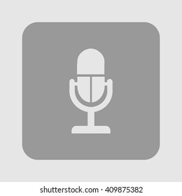 Microphone icon. Speaker symbol. Live music sign. Flat design style. Vector EPS 10.