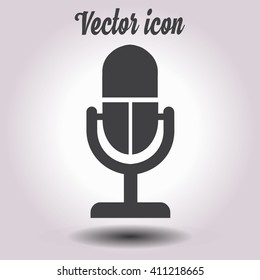 Microphone icon. Speaker symbol. Live music sign. Flat design style. Vector EPS 10.