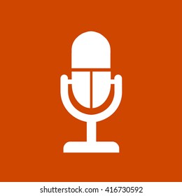 Microphone icon. Speaker symbol. Live music sign. Flat design style. Vector EPS 10.