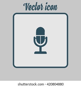 Microphone icon. Speaker symbol. Live music sign. Flat design style. Vector EPS 10.