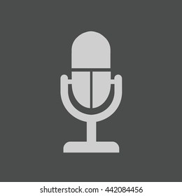 Microphone icon. Speaker symbol. Live music sign. Flat design style. Vector EPS 10.