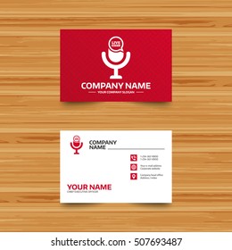 Microphone icon. Speaker symbol. Live music sign.