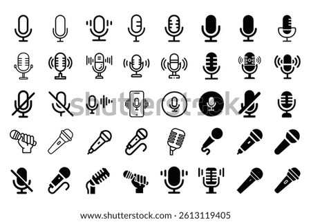 Microphone Icon, Speaker Icon Vector