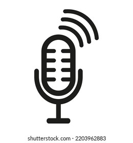 Microphone icon. Speaker icon. Vector illustration. Stock image.