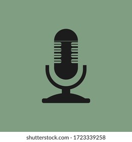 Icono de micrófono. Vector del altavoz. Signo de sonido. Simple ilustración para plataformas web y móviles.
