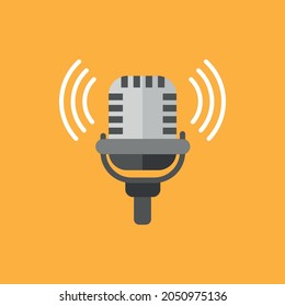 Microphone icon, speaker vector, sound sign