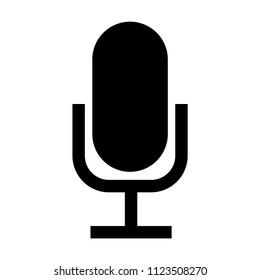 microphone icon, speech record design isolated on white backgrou