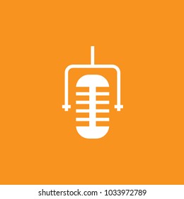 Microphone icon, stock vector, eps10.