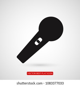 microphone icon, stock vector illustration flat design style