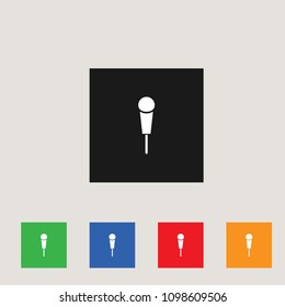 Microphone icon, stock vector illustration, EPS10.