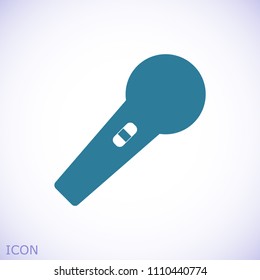microphone icon, stock vector illustration flat design style