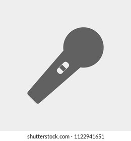 microphone icon, stock vector illustration flat design style