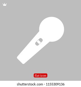 microphone icon, stock vector illustration flat design style