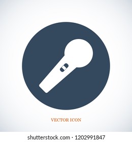 microphone icon, stock vector illustration flat design style