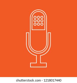 Microphone icon, stock vector illustration, EPS10.