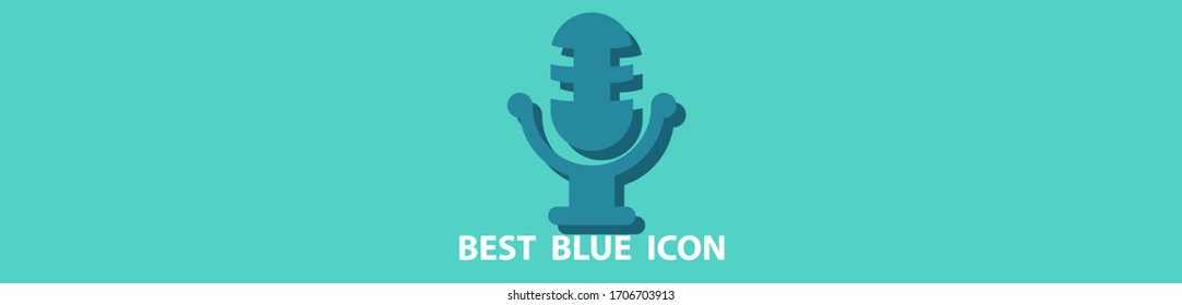 Icono de micrófono diseño plano de ilustración vectorial de la fuente.