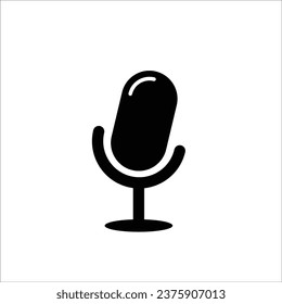 Ilustración vectorial del icono del micrófono