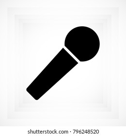 microphone icon, stock vector illustration flat design style