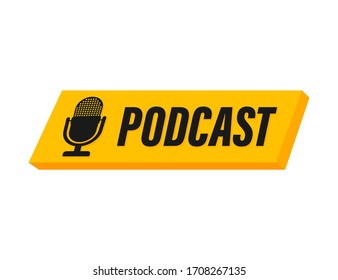 The microphone icon. The microphone icon. Studio microphone table broadcast podcast.